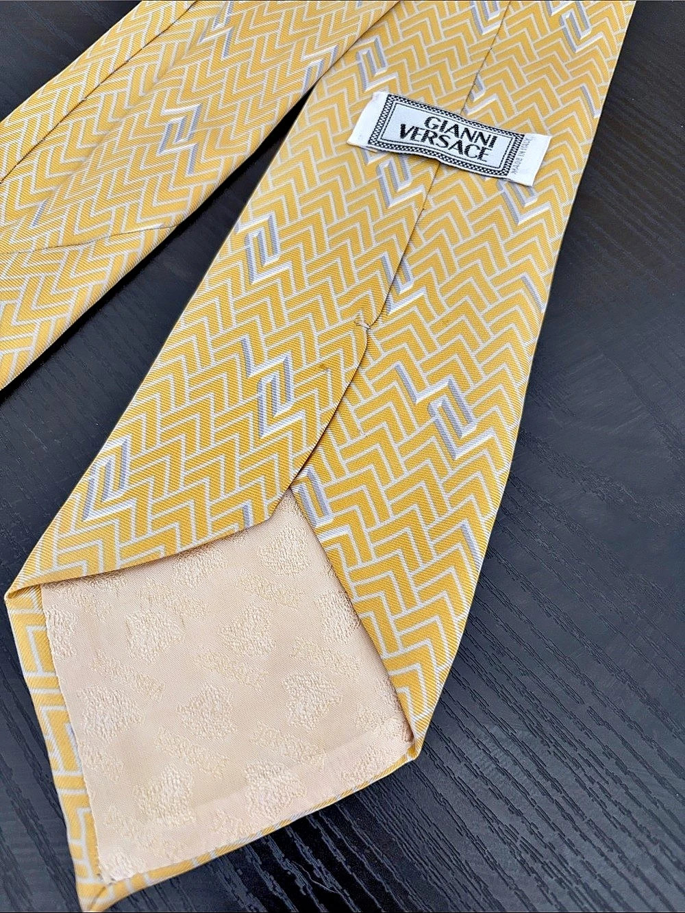 Gianni Versace Ties Yellow White Size One Size
